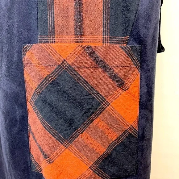 BCBGenerstion Buffalo Plaid Vest Duster Womens M Sleeveless Red Blue Western - Picture 3 of 10